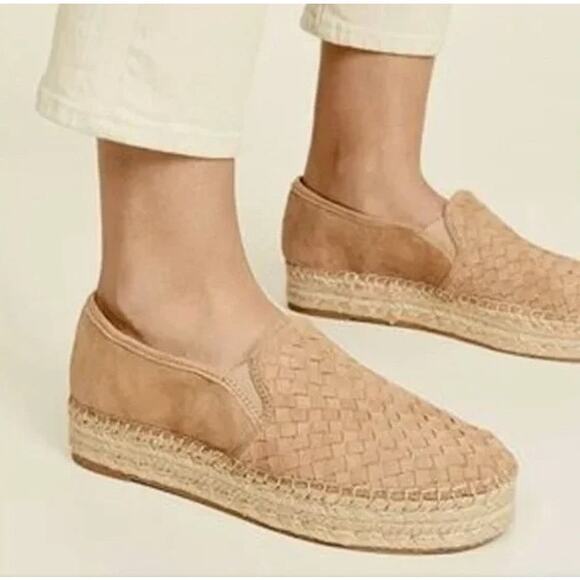 Sam Edelman Rose Gold Catherine Woven Platform Espadrilles 5 1/2 - Picture 10 of 11